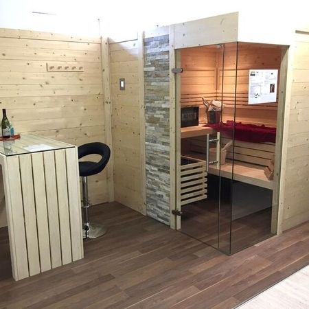 Sauna aus Fichtenholz von Außen